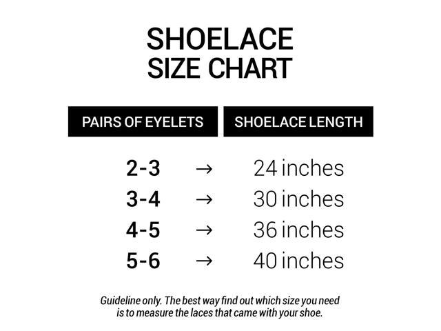 Shoelace Length Chart