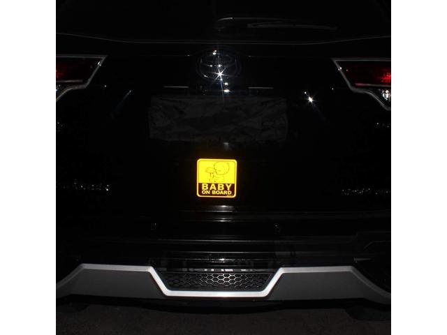 GAMPRO Lovely BABY ON BOARD Reflective Vehicle Bumper Magnet 2-Pack Reflective Vehicle Car Sign Sticker Bumper for New Parents Reduce Road Rage and Accidents for New Parent and Child /¡/