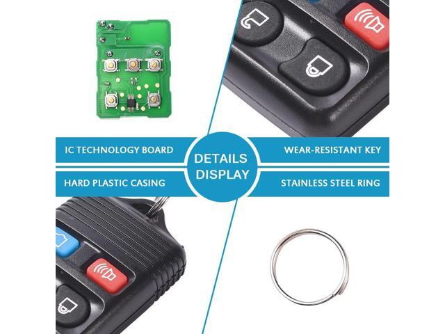 Key Fob Keyless Entry Remote fits Ford, Lincoln, Mercury, Mazda Mustang Explorer Escape Focus Fusion Taurus, Set of 2