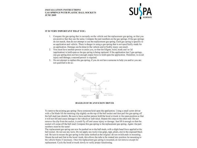 Suspa C16-03795 C1603795 12/" Gas Prop Quantity Force is 24 Lbs Per Prop a... 2