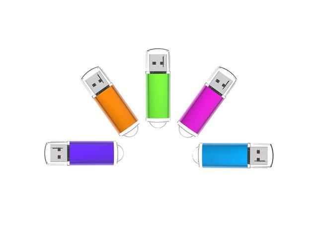 8GB USB Flash Drive 5 Pack With Easy Storage Bag Memory Drives Gig Stick Storage