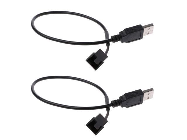 Electop 2 Pack 3-Pin ATX Fan to 4-Pin Molex Connector Cable Fan Power Adapter Cable