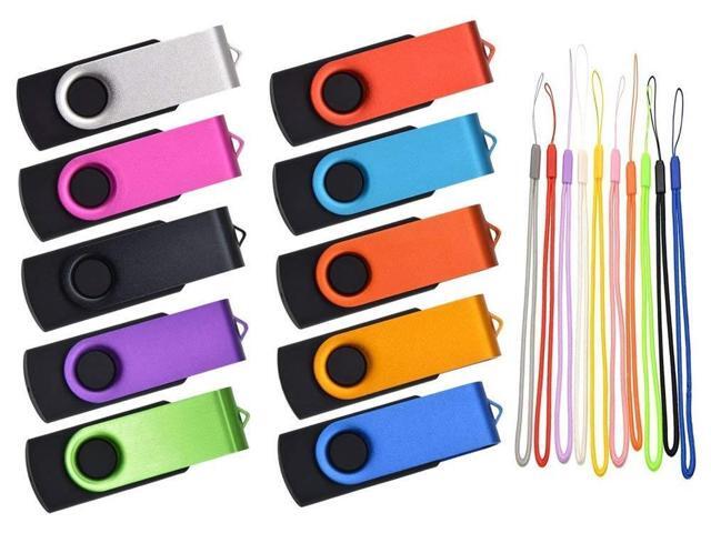 10 Pack 8GB Memory Flash Drive Swivel Thumb Memory Stick Metal Pen Drive Storage