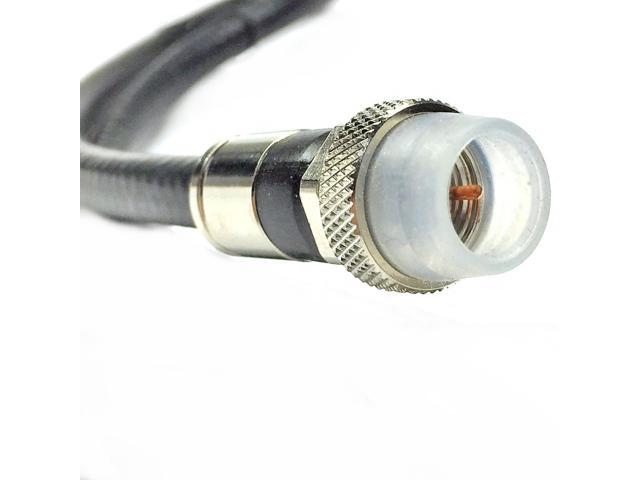 35ft Made in USA TRI-Shield 18AWG 75 Ohm FIRE Retardant CMR RG6 Coax Cable HD Antenna Weather Seal Brass CONNECTORS UL ETL Cut to Order Assembled in USA by PHAT SATELLITE INTL