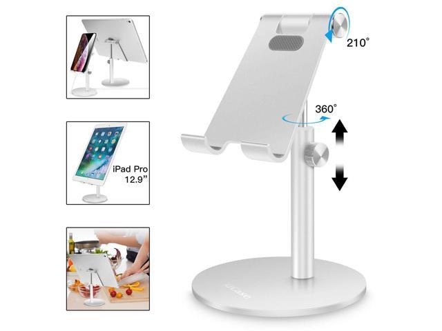 4-13 inch Adjustable Tablet/Phone Stand,AICase Telescopic Adjustable iPad Stand Holder,Universal Multi Angle Aluminum Stand Compatible with iPhone Smart Cell Phone/Tablet/iPad Silver 
