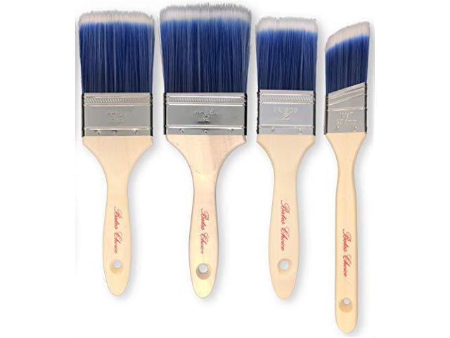 Bates Paint Brushes 4 Pieces 3 25 2 And 15 Angled Treated Wood Handle Paint Brushes For Walls Professional Wall Brush Set House Paint Brush Trim Paint