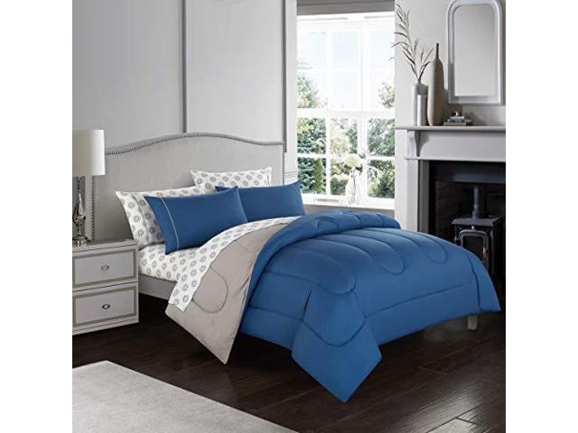 Casa Lightweight Comforter Set Full Blue Newegg Com