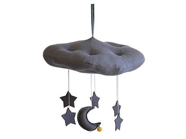 Baby Crib Mobile Handmade Felt Moon And Stars Cribmobile Hanging