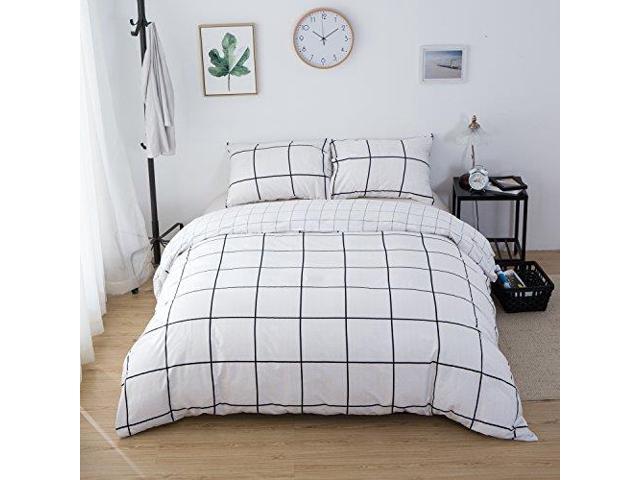 Clothknow Grey Ticking Duvet Cover Sets Stripes Vertical Twin Teen