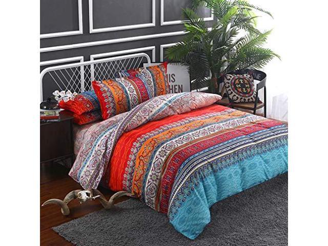 Pangzi Bohemian Duvet Cover Set Lightweight Microfiber Bedding