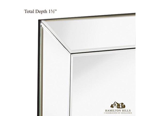 Large Framed Wall Mirror With Angled Beveled Frame Beveled Mirror Frame