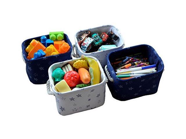 Ecofriendly Foldable Mini Canvas Storage Bins Baskets Organizers For Shelves Amp Desks Newegg Com
