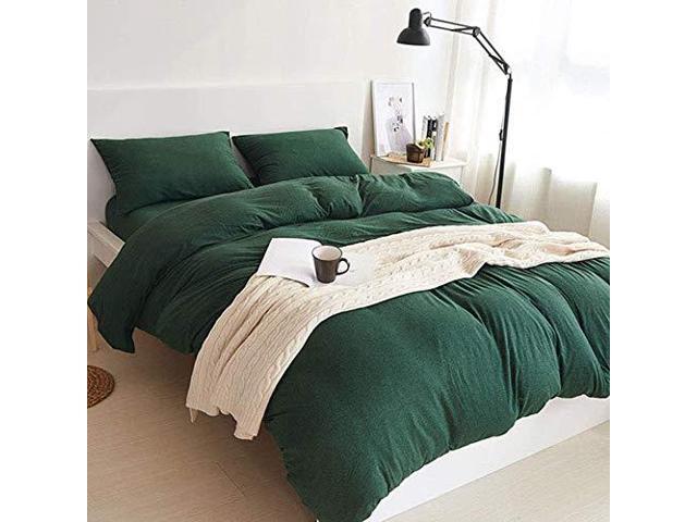Douh Striped Duvet Cover Jersey Knit Cotton Set 3 Pieces Ultra Soft And Pillow Shams Comfy Black White Design Bedding