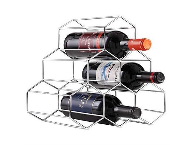 Buruis 7 Bottles Metal Wine Rack Countertop Freestand Wine