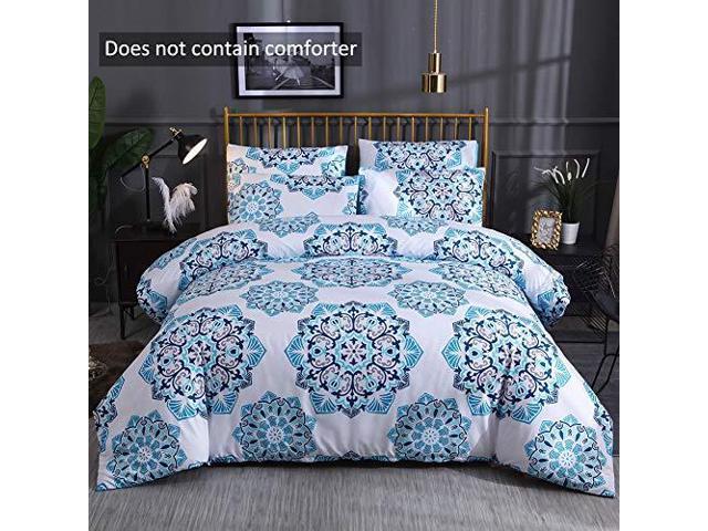 Qysong Bohemian Mandala Duvet Cover Set Twin Size 59x83 Inch 2