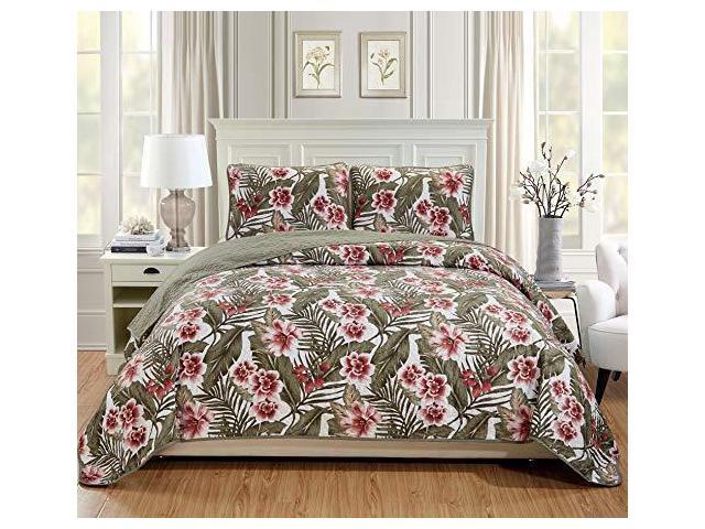 Fancy Linen 3pc Fullqueen Bedspread Quilt Set Over Size Bed