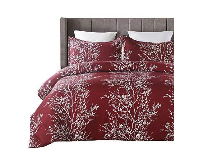 Vaulia Soft Microfiber Duvet Cover Set Printed Tree Branch Pattern