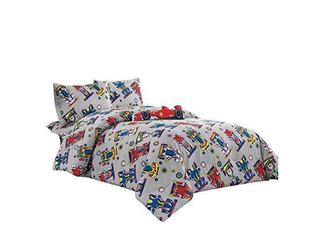 Wpm Kids Collection Bedding 4 Piece Blue Twin Size Comforter Set