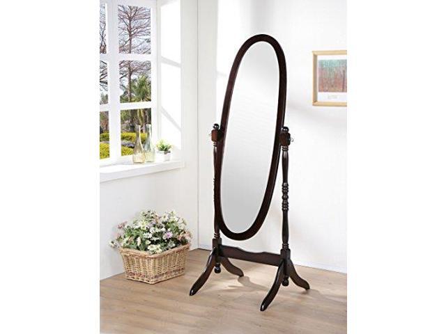 Wooden Cheval Floor Mirror Espresso Finish Newegg Com Wooden Cheval Floor Mirror Espresso