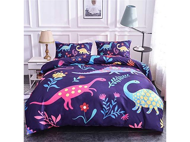 Dinosaur Flamingo Printed Boys Duvet Cover Set Twin Microfiber