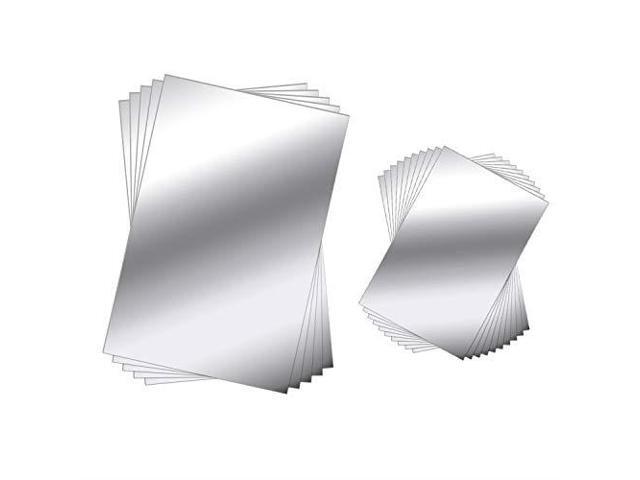 Fanrel 15 Pieces Self Adhesive Mirror Sheets Flexible Non Glass Plastic Tiles Wall Stickers For Home Decor 4 Inch By 6 And