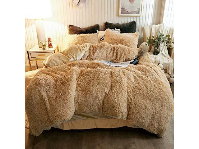 Chenfeng Plush Shaggy Duvet Cover Set Luxury Ultra Soft