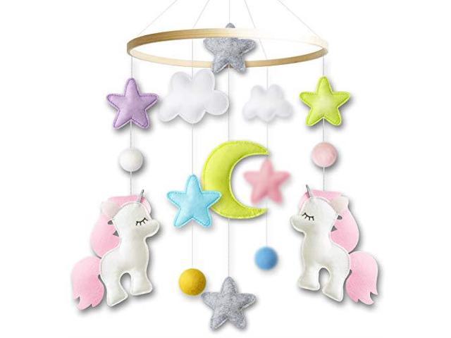 Baby Crib Mobile By Giftsfarm Unicorn Baby Mobile For Girl Nursery