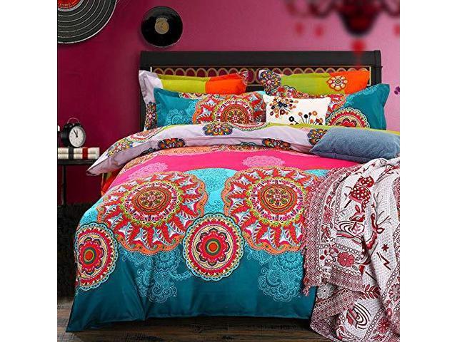 Pangzi Bohemian Duvet Cover Set Lightweight Microfiber Bedding