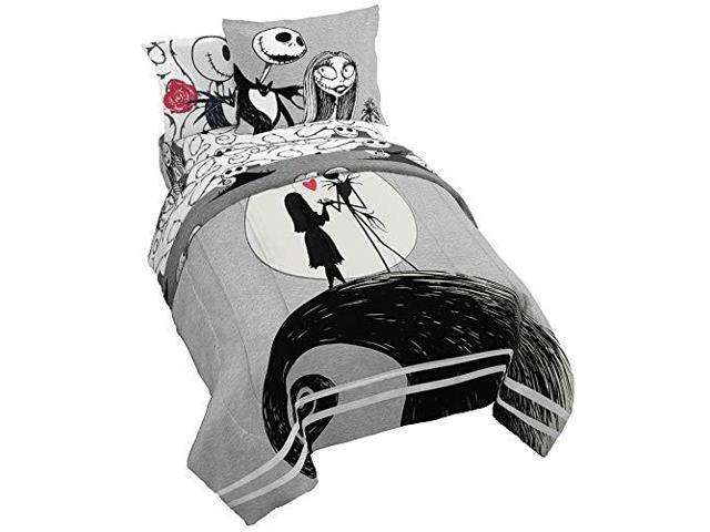 Disney Nightmare Before Christmas Moonlight 5 Piece Twin Bed Set Includes Reversible Comforter Amp Sheet Set Features Jack Skellington And Sally Super