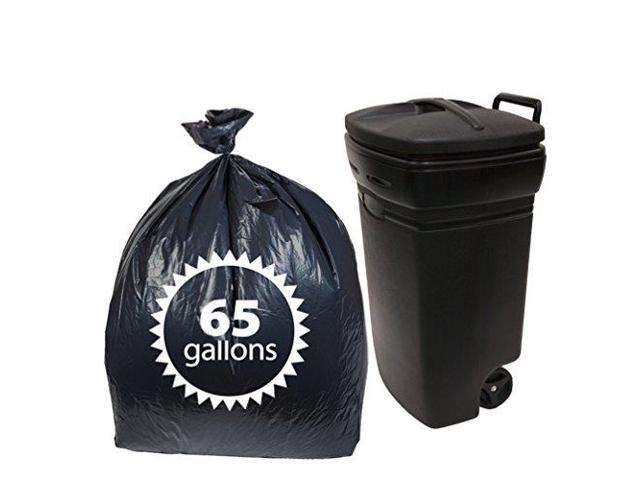 Primode Plastic 65 Gallon Trash Bags 50 Count Black Newegg