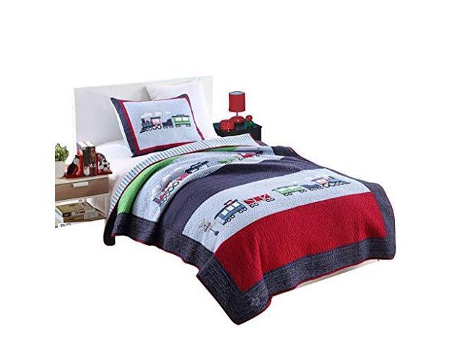 Hnnsi 100 Cotton 2pcs Quilt Bedspread Set Twin Size For Kids