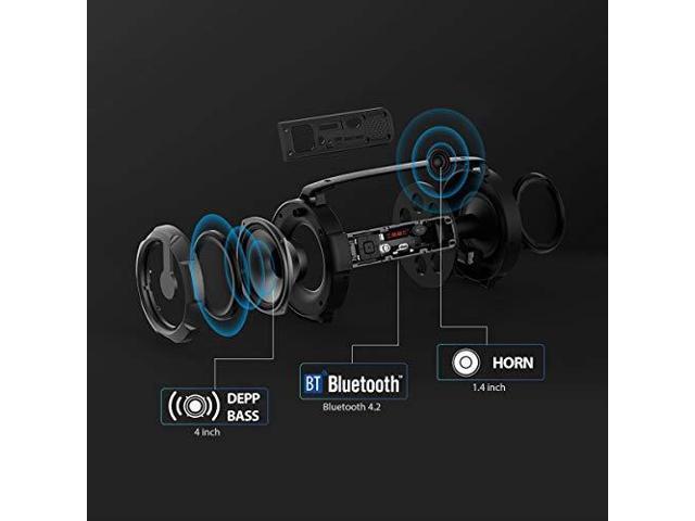 Street Blaster Bluetooth Wireless Stereo Speaker w// Built-in LED Lights