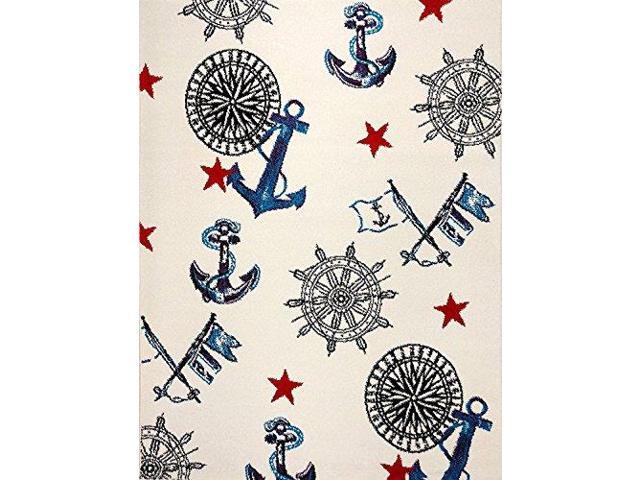 Kc Cubs Boy And Girl Bedroom Modern Decor Area Rug Carpet Collection For Kids Children Nautical Sailor 3 11 X 5 Newegg Com