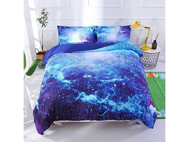 Wowelife Galaxy Comforter Sets Full 3d Outer Space Blue Bedding