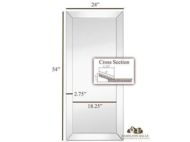 Large Framed Wall Mirror With Angled Beveled Frame Beveled Mirror Frame
