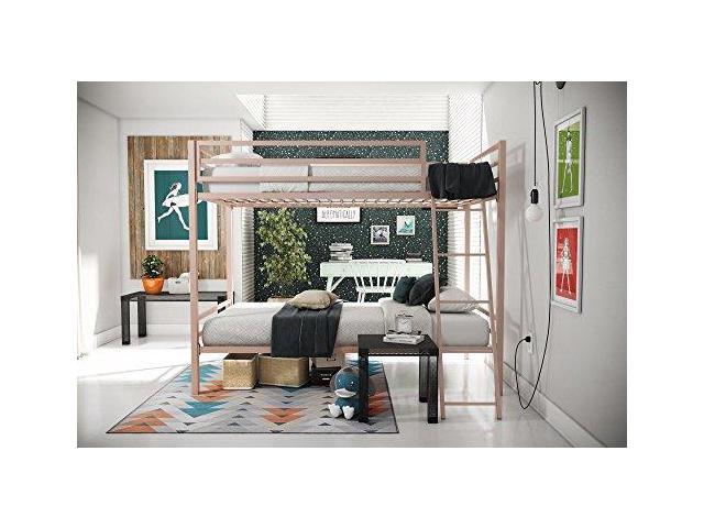 Novogratz 4371429n Maxwell Metal Full Loft Desk Amp Shelves Grayblack Bunk Beds Newegg Com