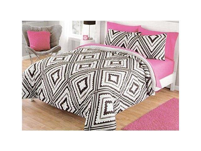 Dovedote Geo Aztec Reverse To Cozy Plush Comforter Set Bed In A