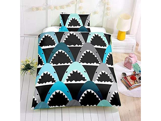 Sdiii 2pc Shark Bedding Sets Ocean Themed Twin Size Duvet