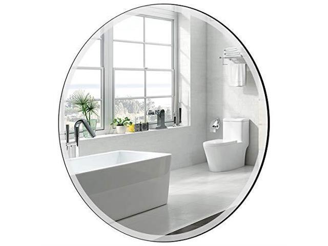 Tangkula 20 Led Mirror Round Wall Mount Lighted Bathroom Bedroom Home Furniture Illuminated Vanity Make Up Lamp Mounted With Touch