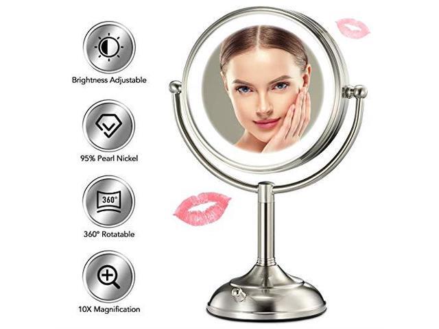 Vesaur Professional 10 Large Size Lighted Makeup Mirror 5x Magnifying Vanity With 48 Medical Newegg Com