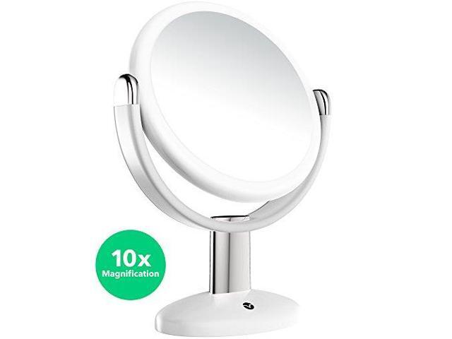 Vremi 10x Magnified Vanity Mirror 7 Inch Round Makeup Cosmetic For Bathroom Or Bedroom Table Top Portable Double Sided Glass Stand With