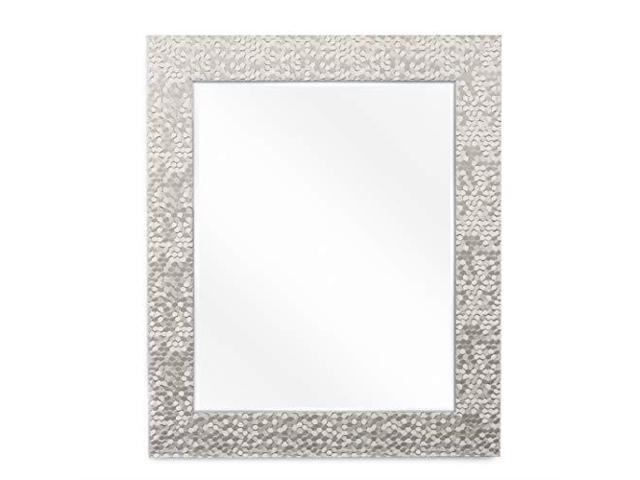 Wall Beveled Mirror Framed Bedroom Or Bathroom Rectangular Frame Hangs Horizontal Amp Vertical By Ecohome Overall Size 21x25 Black Newegg Com
