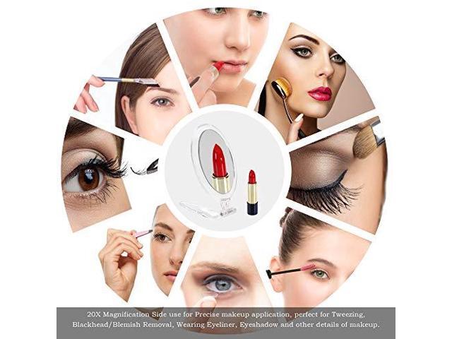 20x Magnifying Mirror Two Sided 20x1x Magnification Folding 20x Magnifying Mirror Two Sided