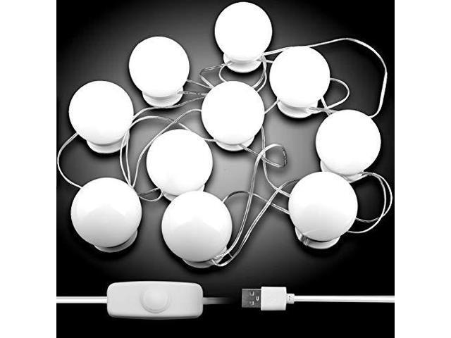 Vanity Mirror Light Hollywood Style Led Lights Kit With 10 Dimmable Bulbs For Newegg Com