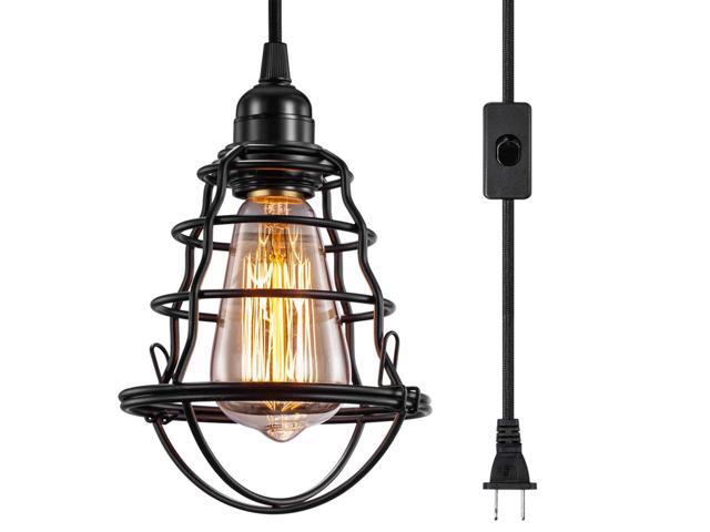 Innoccy Industrial Plug In Pendant Light Vintage Hanging