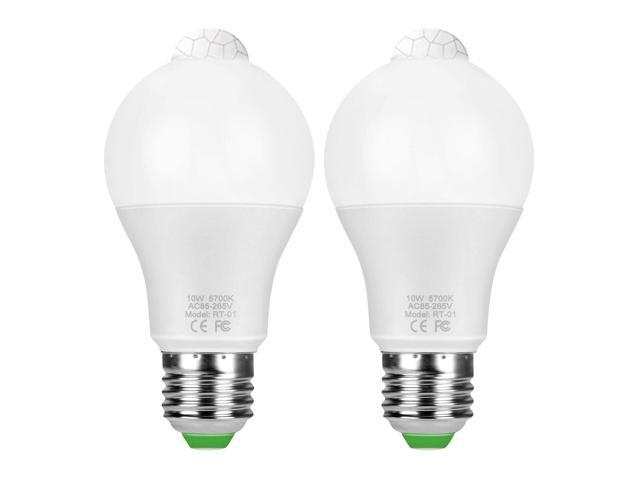 Sunnest Motion Sensor Light Bulbs 10w E26 Activated Dusk To Dawn Led Bulb Outdoor Indoor For Front Door Porch Garage