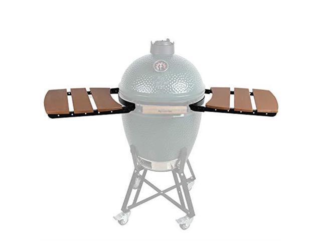 Kamaster Large Big Green Egg Side Shelves Hdpe Egg Mate Outdoor Storage Side Table With 3 Slats Folding Side Shelves Big Green Egg Accessories