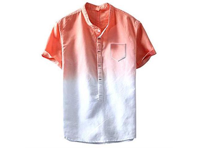 RRINSINS Mens Linen Beach Shirts Long Sleeve Summer Button Up Lightweight Top