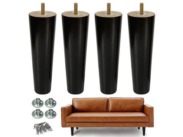 Aoryvic 8 Inch Wood Furniture Legs Replacement Sofa Pack Of 4 For Couch Feet Chest Drawers Cabinet Diy Project With Pre Drilled 5 16
