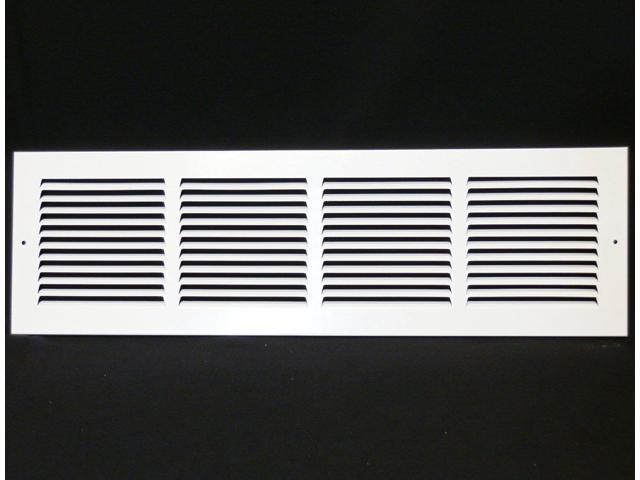 24 W X 6 H Steel Return Air Grilles Sidewall And Ceiling Hvac Duct Cover White Outer Dimensions 25 75 W X 7 75 H Newegg Com